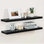 Floating Shelves Black 36 Inch Long, 9.3" Deep Floating Shelf Wall Mounted, Rust