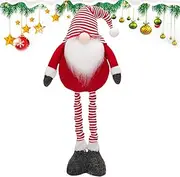 Bmdjdq Christmas Gnome Doll, Faceless Gnome, Telescopic Gnome, Gnome Figurine, Standing Telescopic Doll, Cloth and Cotton Filling Craft Gnome Supplies for Home Decorations, Tree Indoor