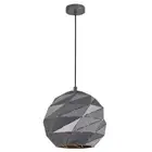 ORIGAMI Pendant Lamp Light Interior ES 60W Matte Grey Dome Large Iron OD320mm x