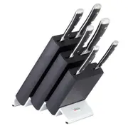 Wusthof Ikon Classic 7pc Knife Block Set - Black Made in Germany