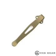 (Bronze) Custom Titanium Deep Carry Pocket Clip Made for Kershaw Knockout Knife