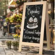 20 X 40 Inch Wooden Sandwich Board Sign Outdoor Chalk Board Easle Double Sided