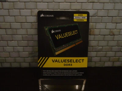 NEW Corsair Value Select Laptop Memory RAM DDR3 8GB Kit CMS08GX3M2A1333C9