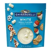 Ghirardelli White Vanilla Melting Wafers 10 oz Pack of 6 Candy Coating Wafers