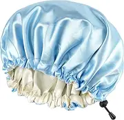 CHORHA Large Double-Sided Adjustable Satin Sleep Cap, Hair Bonnet for Sleeping, Suitable for All Kinds of Hair