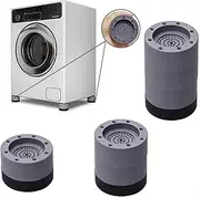 4 Pack Shock and Noise Cancelling Washing Machine Support, Anti Vibration Rubber Washing Machine Feet Pads, Prevent Moving Shaking Walking Washing Machine Stabilizer for Washer Dryer Appliance