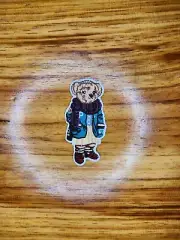 3" embroidered iron-on Girl Bear patch. No sewing needed!!!