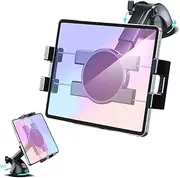 Dashboard & Windshield Car Tablet Mount Holder, 360° Rotatable Suction Cup Window Dash Phone Stand for iPad Pro 12.9/11/10.5/Air/Mini 6/5/4, Samsung Galaxy Tab, iPhone 16/15, 4.7"-12.9" Tab Phone