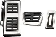 Clutch Pedals Cover Fit for VW Fit for Golf 7 Fit for Passat B8 Fit for Tiguan,Fit for Seat Leon 5F MK3 Car Pedals Fuel Brake Clutch Cover(Color:at with Rest)