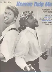 DEON ESTUS/GEORGE MICHAEL-HEAVEN HELP ME-SHEET MUSIC-PIANO/VOCAL/GUITAR-1988-NEW