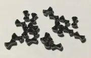 Hareline Brass Dumbbell Eyes Fly Tying Materials - Black Nickel 3.2mm