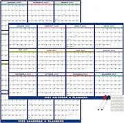 Dry Erase Calendar with Markers for Wall,TuoYi 2025 Yearly Wall Calendar & Planner with Thick Paper,35X23 Inch Reusable Laminated Task Organizer with Note, Great for Office,Classroom,Home