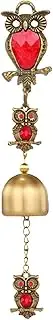 Wind Chimes Witches Bells FengShui Lucky Bell,Creative Owl Bells.Wind Chimes.Creative.Unique.Cute and Personalized Wind Chimes.Indoor and Outdoor Ornaments Gift(Color:Red.Size:9.8inchs) (Color : Red