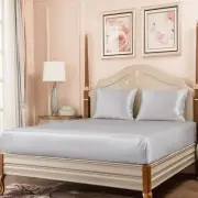 PROMEED Grade 6A Silk Queen Bed Sheets Set with Deep Pocket Fitted Sheet and ...
