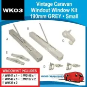 Caravan WINDOW KIT Small Control Box 190mm Grey WK03 CAMEC