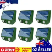 Solar Ultrasonic Animal Repellent with Red White Flash Light USB Charging Device