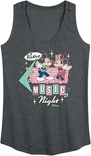 [Disney] Mickey & Friends - Retro Music Nights - Minnie & Mickey Dancing - Women's Racerback Tank Top