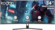 Kogan Infinity 34" Curved Ultrawide WQHD 165Hz 1ms Freesync Gaming Monitor (3440 x 1440) - KAMN34F14QUVA - 34 Inch