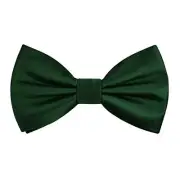 Pre-tied Adjustable Bow Tie for Men Formal Solid Tuxedo Bow Tie 158-dark Green