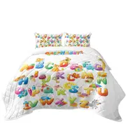 Cartoon Alphabet for Kids Coverlet