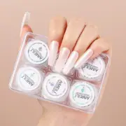 AIMEILI 6 Boxes Nail Art Manicure Powder Set, 1×0.5G Holographic Powder, 5×0....
