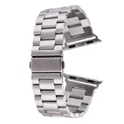 For Apple Watch SE (2nd Gen),44-mm Case Butterfly Stainless Steel Watch Band,Silver