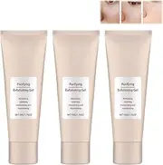 Quarxery Purifying Exfoliating Gel, Peeling Gel, Soft Scrub, Face Exfoliator, Exfoliating Body Scrub, Deep Cleansing and Moisturizing Formulated for All Skin Types, Brightening Peeling (3pcs)
