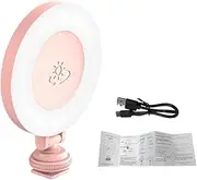 Lazycloud D07 Mobile Live Streaming Selfie Beauty Circular Fill Light Rechargeable Camera Hot Boot Buckle Light Durable Easy Install Pink
