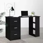 Home Office Computer Desk Student Study Table Workstation With 3 Drawers Black