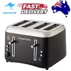 Russell Hobbs 4 Slice Toaster RHT514BLK Addison, Matte Black