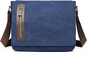 [TYB Bag] Vintage Canvas Messenger Bag Unisex Shoulder Bags Canvas Satchel Cross Body School Working Satchel Briefcase for 14 Inch Laptop