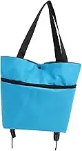 jojofuny Outdoor Storage Bag Collapsible Trolley Shopping Bag Strong Handles for Easy Use