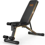 Adjustable Weight Bench Foldable - 600 Lb Stable Workout Bench, 5 Sec Fast Foldi