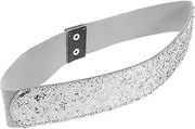 [BESPORTBLE] Glitter Sequin Wide Waist Belt for Women Adjustable Elastic Corset Belt for Parties Casual Wear Sparkling Fashion Accessory to Enhance Dresses Outfits