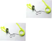 BESPORTBLE 2pcs Fluorescent Nylon Reptile Harness 1.2m Lizard Leash Fit for Small Animals Easy to Use Harness