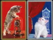 VINTAGE KITTENS WITH CLOCKS SWAP CARDS BRAND NEW CONDITION