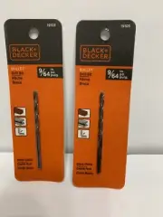 2 Black & Decker 9/64” Drill Bits New Unopened Package