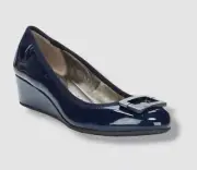 Bandolino Women's Blue Tad Wedge Pumps Heels Size 8
