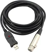ERINGOGO USB Male to XLR Female Converter Cable Audio Link for Microphones Plug and Play Design High Standard Condenser Core Compatible with All Computer Models
