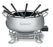 Cuisinart Fondue Pot 3 Quart For Chocolate Cheese Broth, Oil Stainless CFO-3SSP1