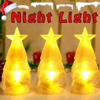 在飛比找蝦皮購物優惠-夜光鑽石氛圍燈七彩冰山派對燈飾/迷你透明塑料聖誕樹小夜燈/暖
