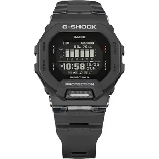 CASIO 卡西歐 G-SHOCK 纖薄運動系藍芽計時手錶 送禮推薦-沉著黑 GBD-200-1