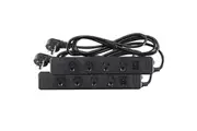 Jackson 4 Outlet Surge Protected Power Board Lead 90cm 2 Pack Master Switch