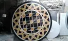 Black Marble Top Center Sofa Coffee Table Tops Multi Stone Floral Table Decors