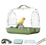 Bird Carrier Backpack, Transparent Bird Cage, Parrot Travel Carrier Breathable & Ventilated, Transparent Design 27.5x22x24cm/10.83x8.66x9.45 Inches for Daily Walks, Vet Visits, Or Long Trips