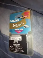 Brother M-K231 P-touch Label Tape 1/2" Black on White