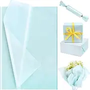 Pearlescent Tissue Paper for Gift Wrapping - 100 Sheets, 20 * 14 Inches, Light Blue, Shimmer, Elegant, Birthday, Wedding, Baby Shower, Party