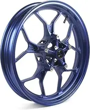 Blue Front Wheel Rim Compatible with Yamaha YZF R3 R25 2015-2024 ABS include, MT03 MT25 2015-2024, Bearing included, Motorcycle Replacement Accessories Parts