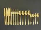 Alex Liddy Cutlery Set Gold 16 Pieces NEW Knives Forks Spoons Party Events