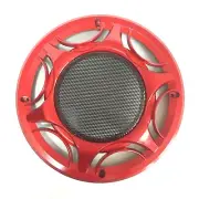 8" Red Speaker Cover ABS Frame Metal Mesh Grill For Car Audio DJ PA 35mm High